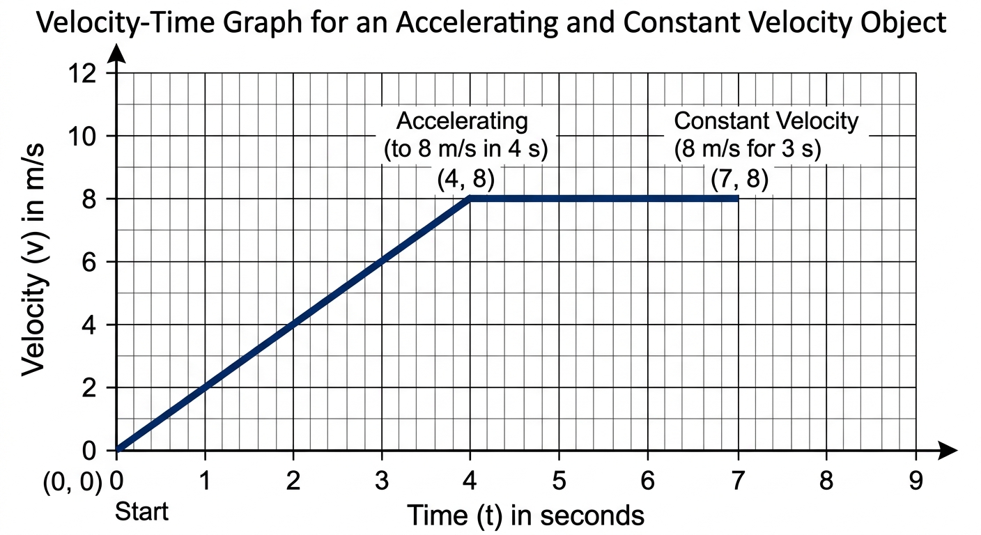 graph of velocity vs time for given scenario in the statement above